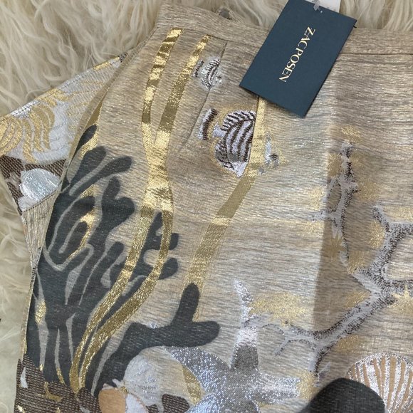 ZAC POSEN Ester Underwater Printed Knee-Length Skirt - Picture 13 of 15